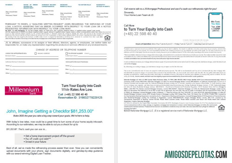 Declaração de hipoteca do Millennium Bank da Polônia em formatos Word e PDF 3 4 baixar para verificação
